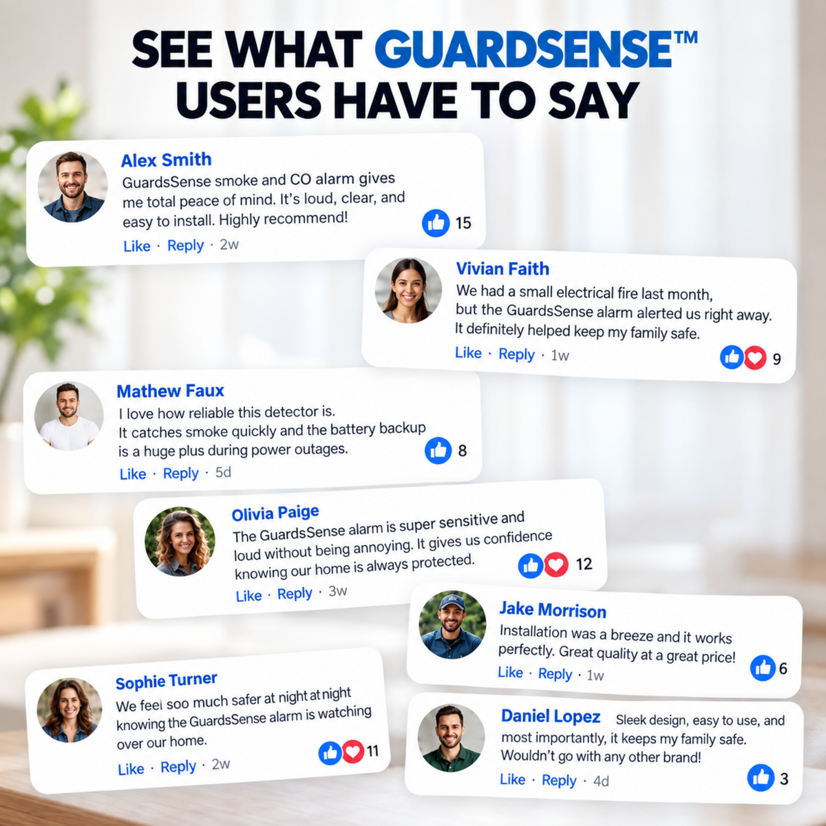 Clorns® GuardSense™ 6-in-1 Home Safety Monitor