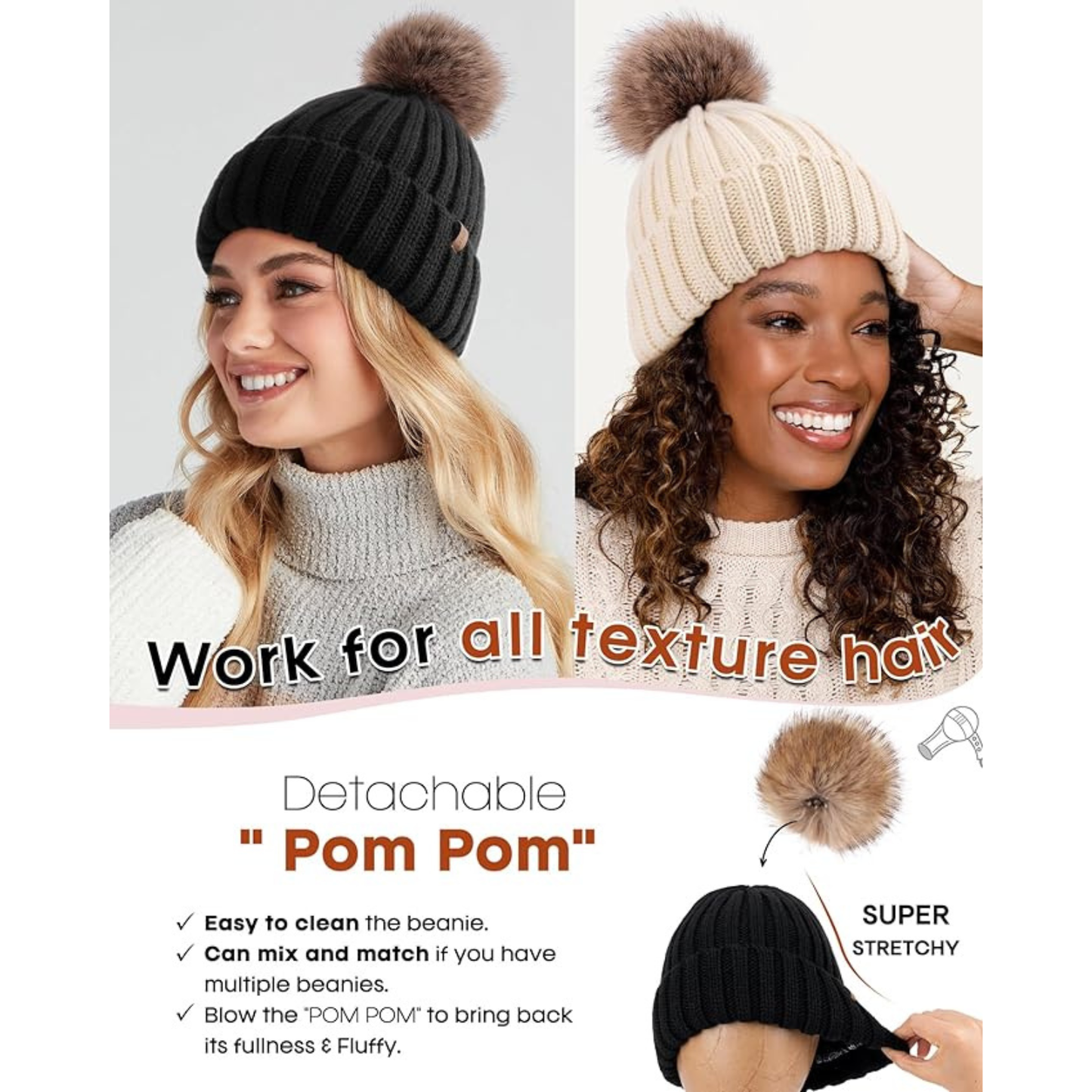 Clorns® Women Winter Warm Knit Hats