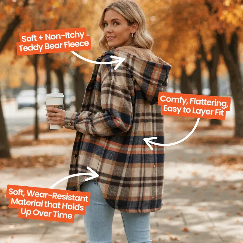 Clorns® Teddy Bear Cozy Flannel Jacket
